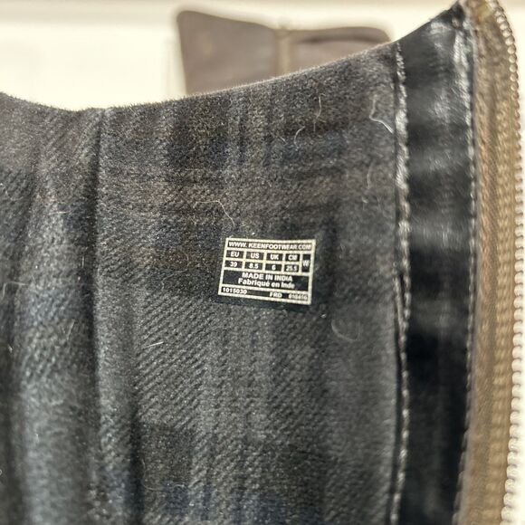 Keen of Scots Brown Nubuck Leather Wedge Riding Boots Buckle Zip Up Women's 8.5 - Picture 10 of 16